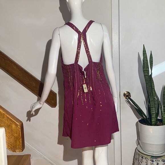 NEW Free People Ella Embellish Slip mini dress - Picture 3 of 3